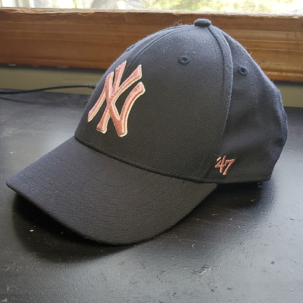 Navy and Pink Yankees Cap